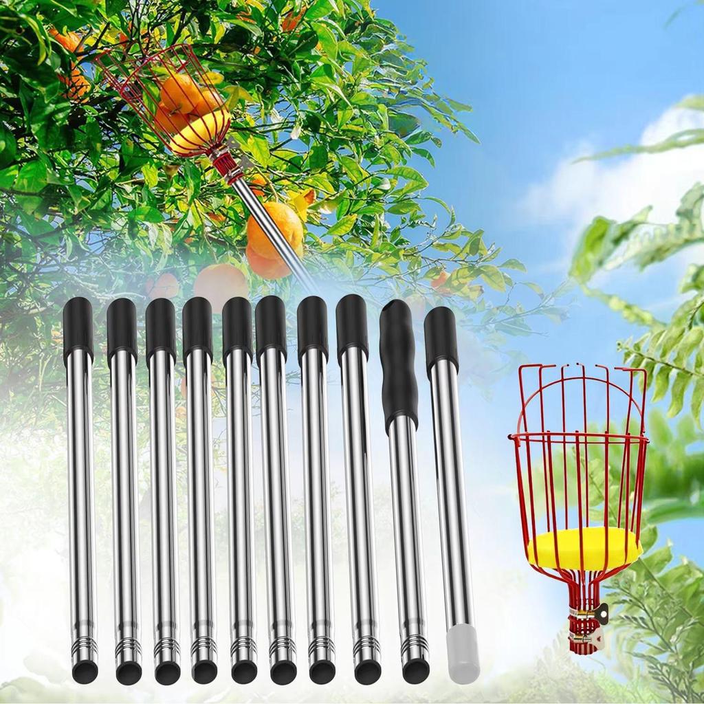 Stainless Steel High-Altitude Fruit Picking Basket Tool