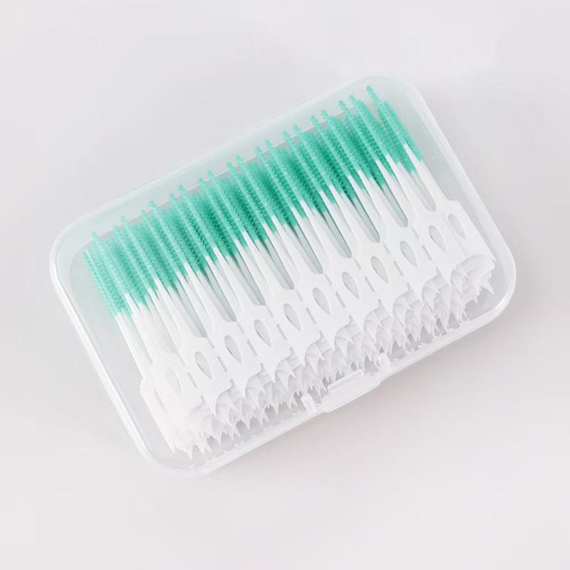 200Pcs Disposable Dental Floss Brush Soft Silicone Interdental Brushes Orthodontic Tooth Clean Dental Care
