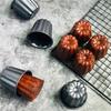 Canele Mold, Cannele Muffin Cup, 20Pcs Non-Stick Cannele Mould Gray-Black Canneles