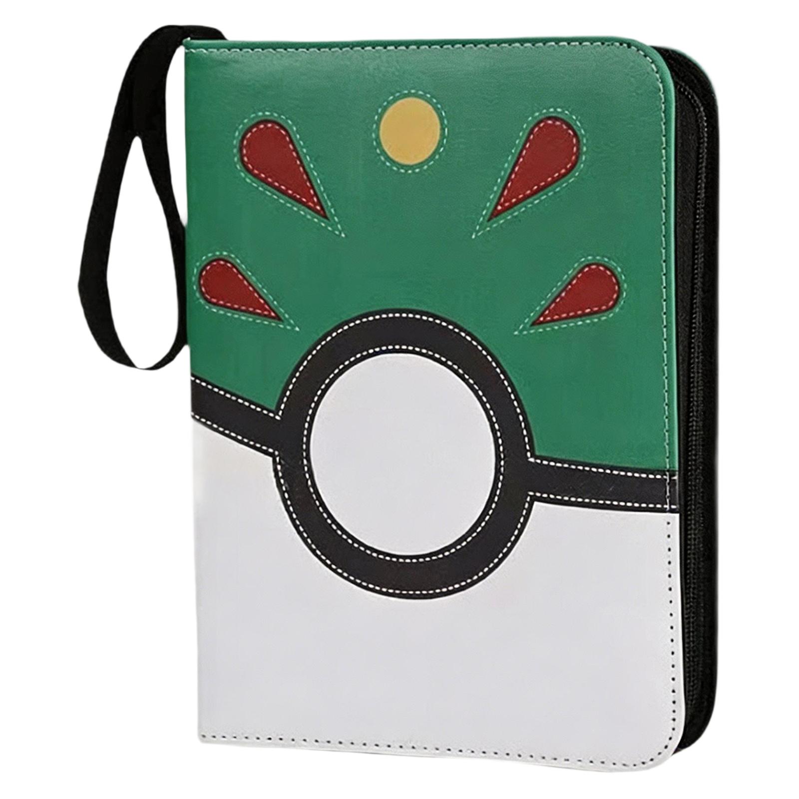 4 Pocket Trading Card Binder,  0 Pages 400 Pockets,  PU Trading Card Album Folder,  Portable Card Storage Case Collection Book Gifts For Boys Girls One Size зелёный