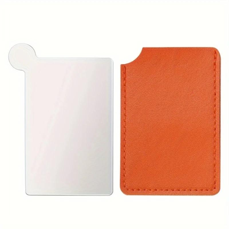 

Stainless Steel Compact Mirror - Portable High-Definition Frameless Design for On-the-Go Touch-Ups & Makeup Application Gifts помаранчевий