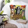 The Little Mole With Friends Pillow Cover Funny Pillow Case Square Pattern Cushion Cover Pillowcases For Sofa Home Decoration