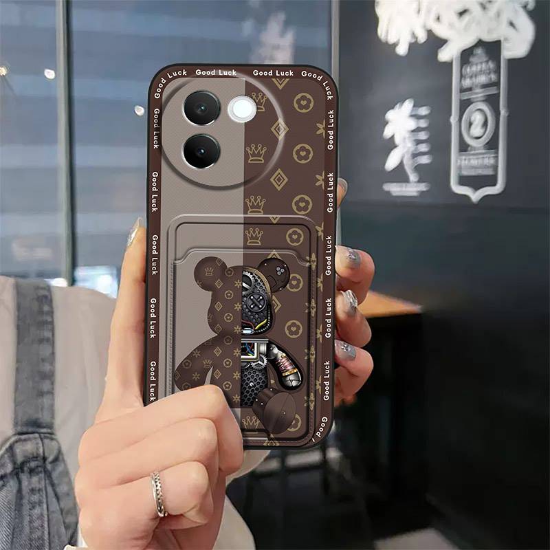 

защитный Мягкий чехол Чехол для телефона Для VIVO V30E 5G Глобальный Задняя крышка Полная обертка Граффити Мультяшный Прочный Милый Карман для карточки VIVO V30E 5G Global