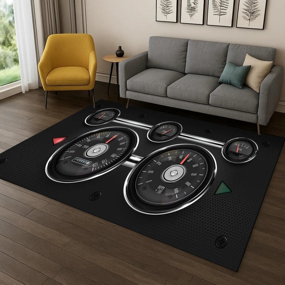 Racing Car Dashboard Screen Carpet Rug for Living Room Sofa Home Bedroom Doormat Kitchen Decor Bedroom Carpets for Living Room