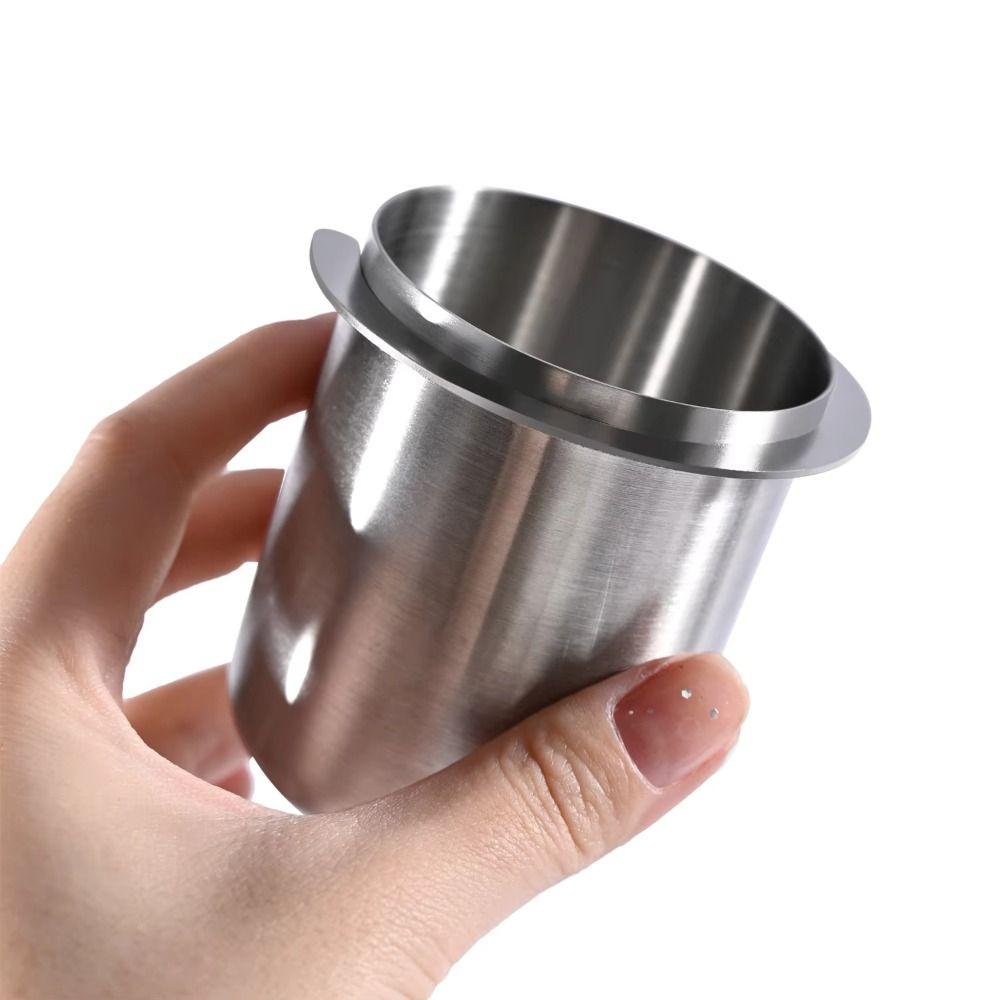 304 Stainless Steel Coffee Dosing Cup 58mm Portafilter Sniffing Mug Grinder Powder Cup Cafe