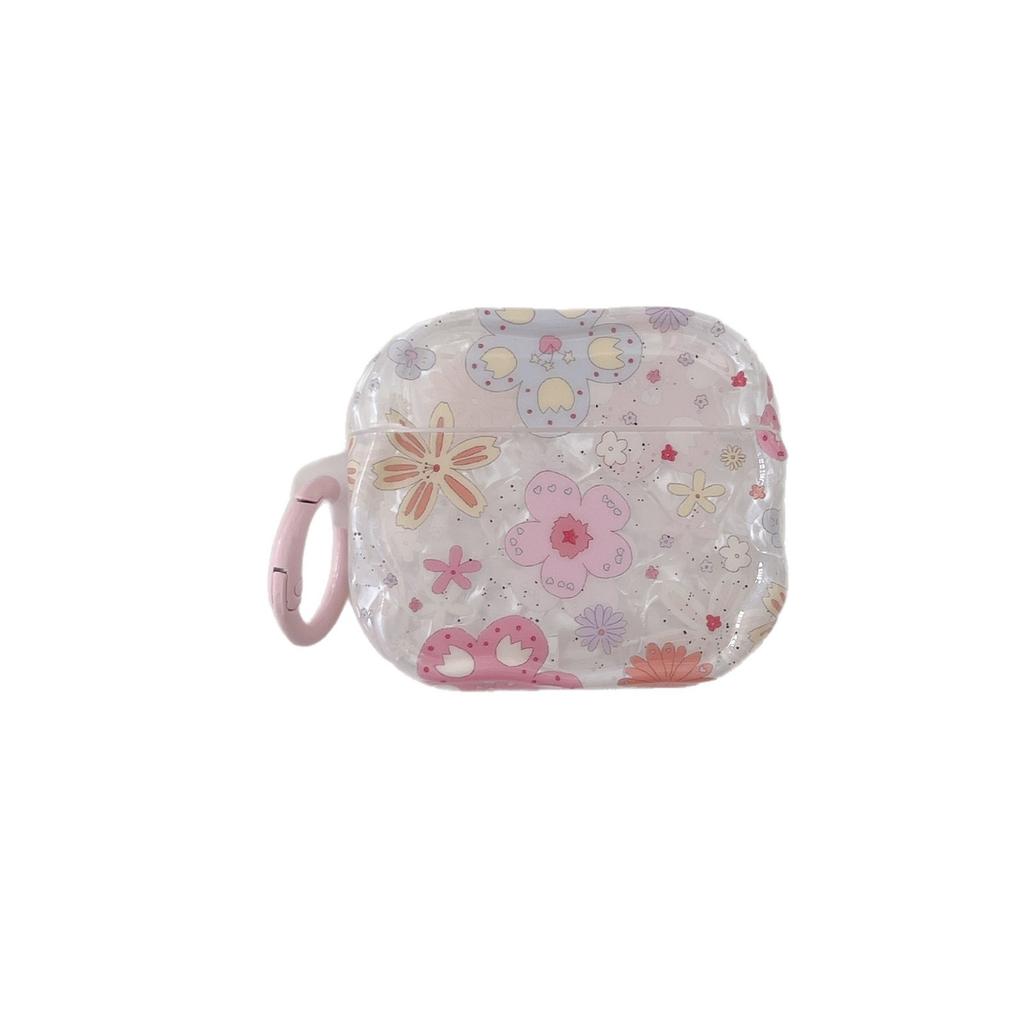 ins small clear three-dimensional flower is suitable for AirPods1/1/1 Apple earphone case pro1 protective case 1/1 generation