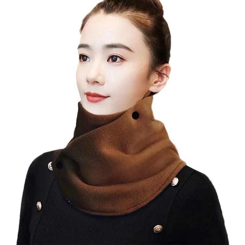 Zimowy polarowy szalik na szyję z podwójną klamrą: Gruby, Ciepły, Wiatroszczelny i Wszechstronny do jazdy na rowerze