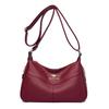 Women's Bag Summer New Large-capacity Soft Leather Messenger Bag Lychee Pattern Retro Fashion Shoulder Bag