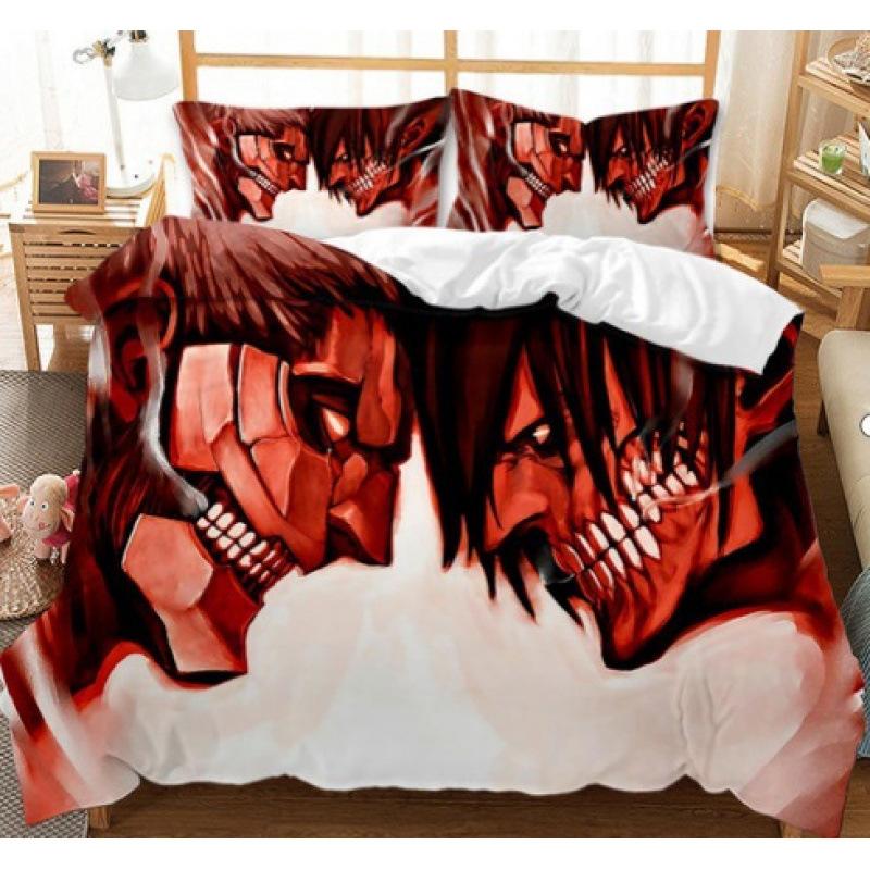 Bedding Kit, Attack Giant Series Size Three-Piece Quilt Cover