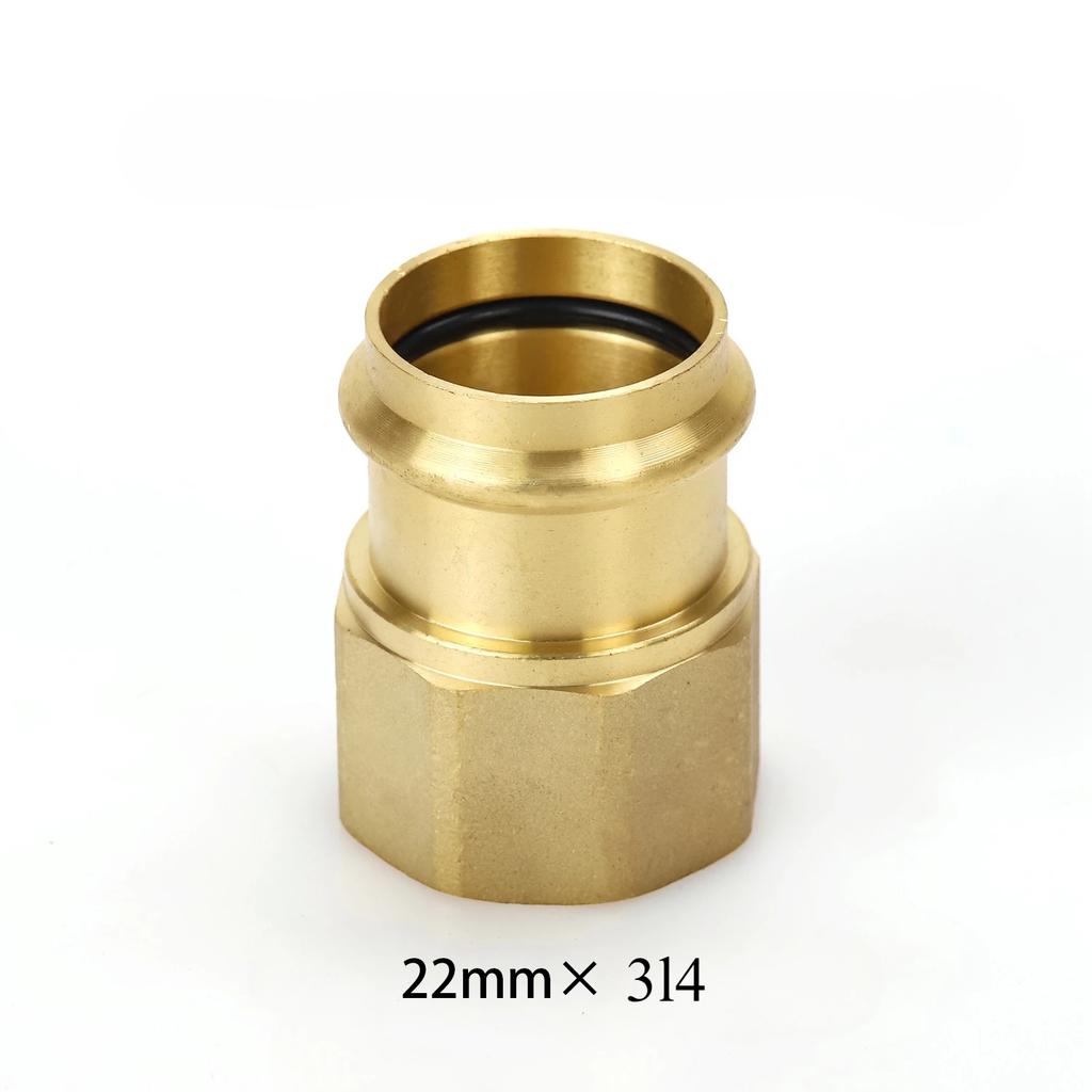 Female Thread 15-54 Brass Double-clamp Compression Pipe Hose  Coupler Fast Connetor V-type Water Heating Accessories