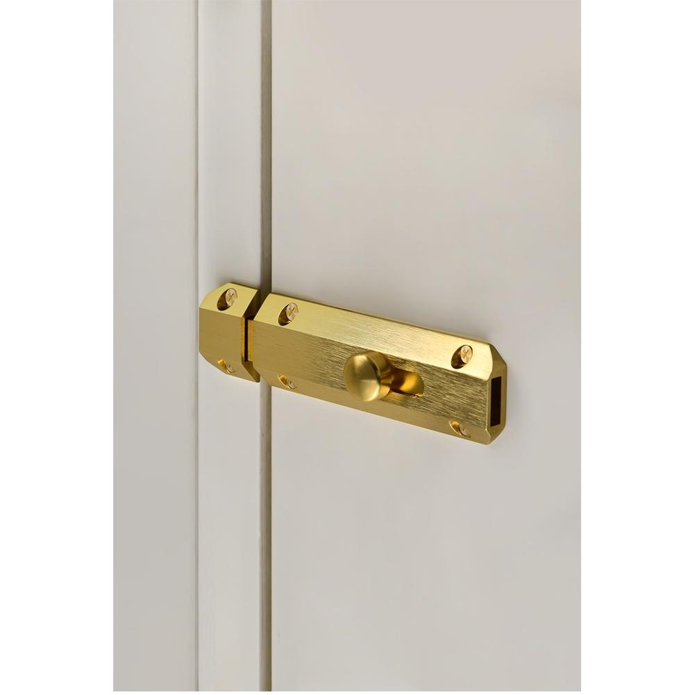 Aluminum Alloy Door Bolt Door Lock Bolts For Bedroom Bathroom Cupboard Door Latch Bolts Lock With Screws Gold Black Silver 95mm