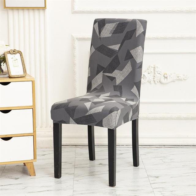 Geometry Chair Cover Dining Elastic Chair Covers Spandex Stretch Office Use Restaurant Weddings Banquet Hotel Seating Seat Covering 1pc