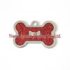 HC535 10-Color Glitter Dog Bone Metal Pet Tag Pendant