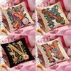 Fashing Creative Letter N Pillow Case Soft Plush Fabric Double-Sided Printed Cushion Cover Warm Winter Sofa Pillow Case