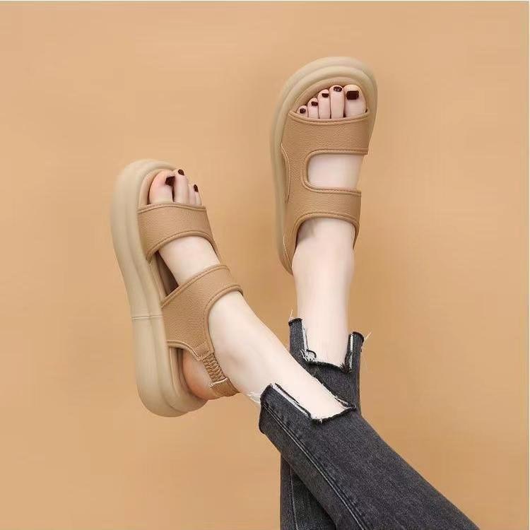 

Европейская станционная платформа спортивные сандалии женские мягкая подошва инс прилив 2025 лето новые универсальные интернет-знаменитость пляжные римские туфли 40