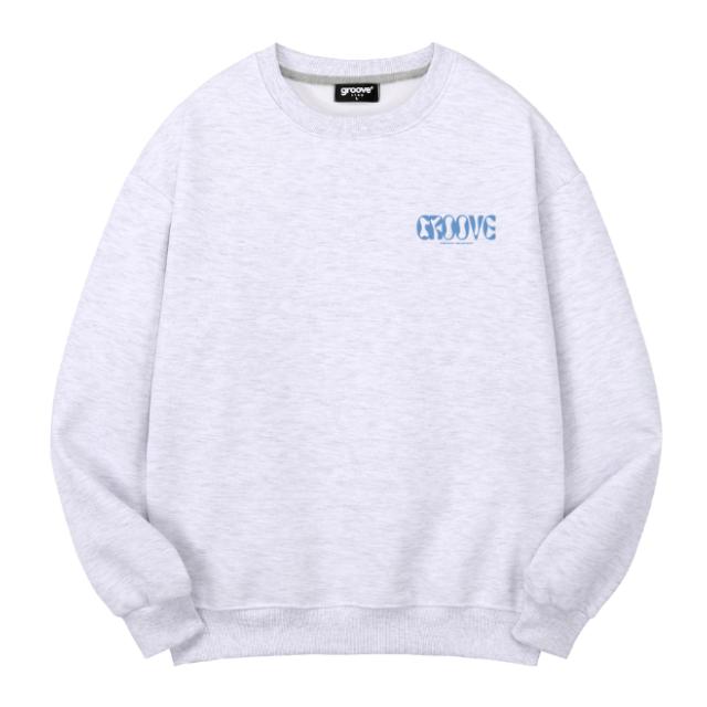 GROOVESTEP Secret Mini Lettering Oversized Sweatshirt M0241 (B Type)