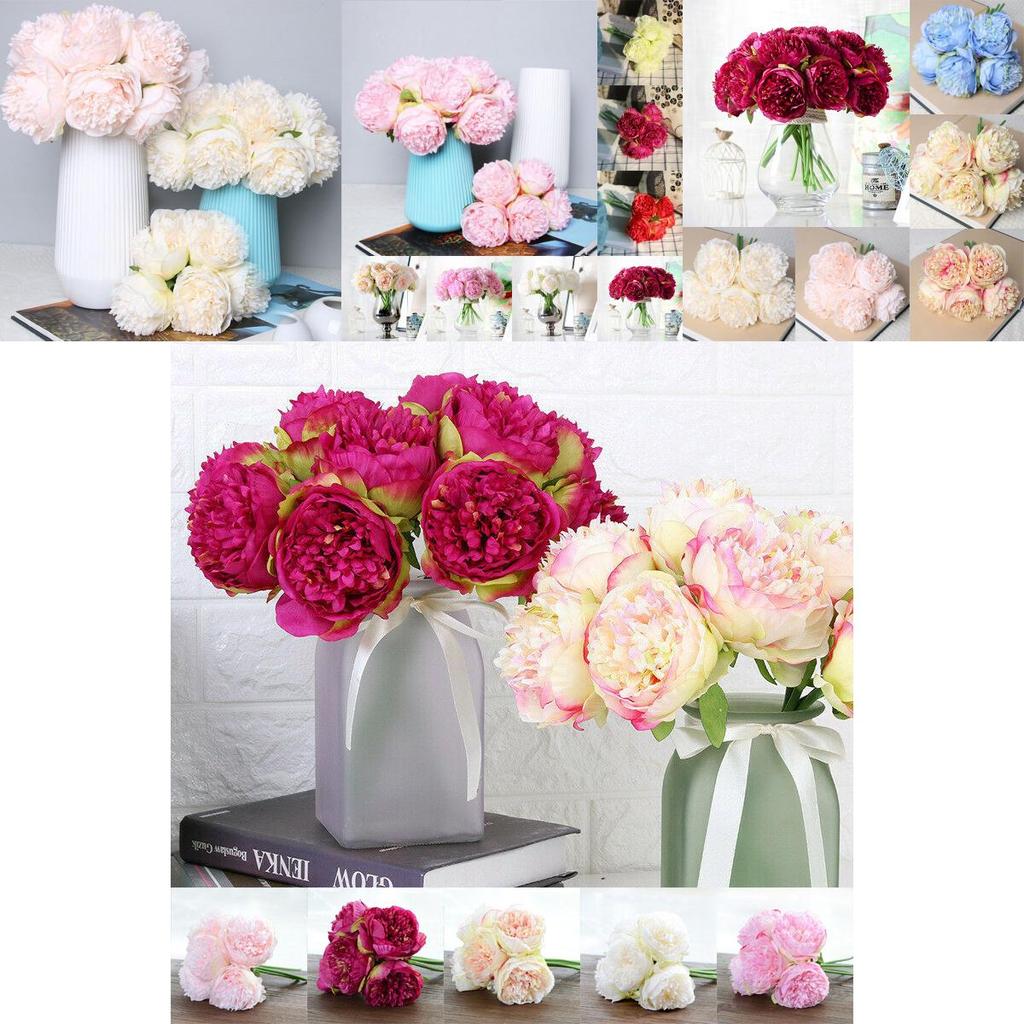 Wunderschöne und glatte künstliche Pfingstrosensträuße, perfekt für Hochzeits- und Heimdekoration