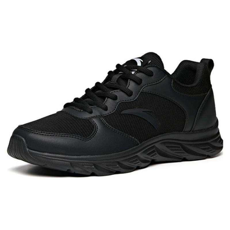 Anta Comfortable Mesh Slip Resistant, Abrasion Resistant, Breathable Low top Casual Running Shoes Men's Black Sneakers 912145535-1