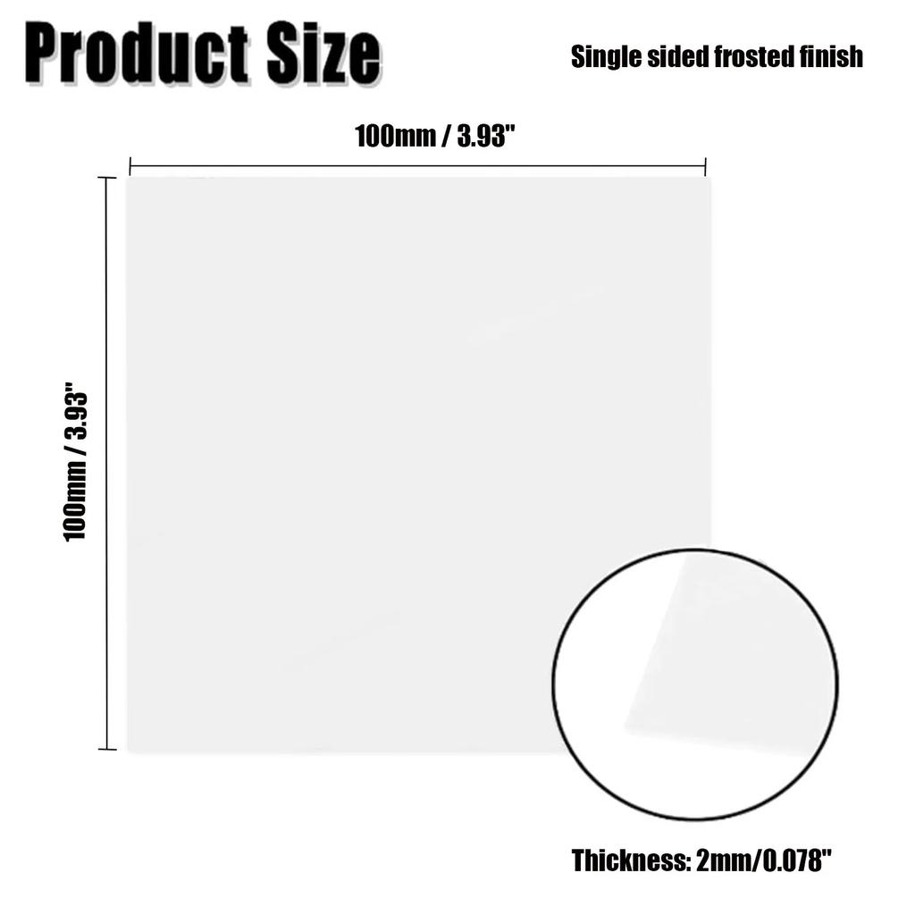 1-10pcs 2-10mm Thick Acrylic Frosted Board, Easy to Cut for Display & Decor Signs , Matte Acrylic Sheet for DIY & Crafts.