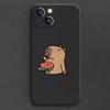 Soft Silicone Phone Case for IPhone 16 15 11 12 13 Pro Max Mini XS XR X 7 8 14 Plus Cartoon Animal Capybara Couple Paired Cover