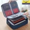 Large Capacity Multifunctional Lockable Document Bag for Family and Passport Storage
