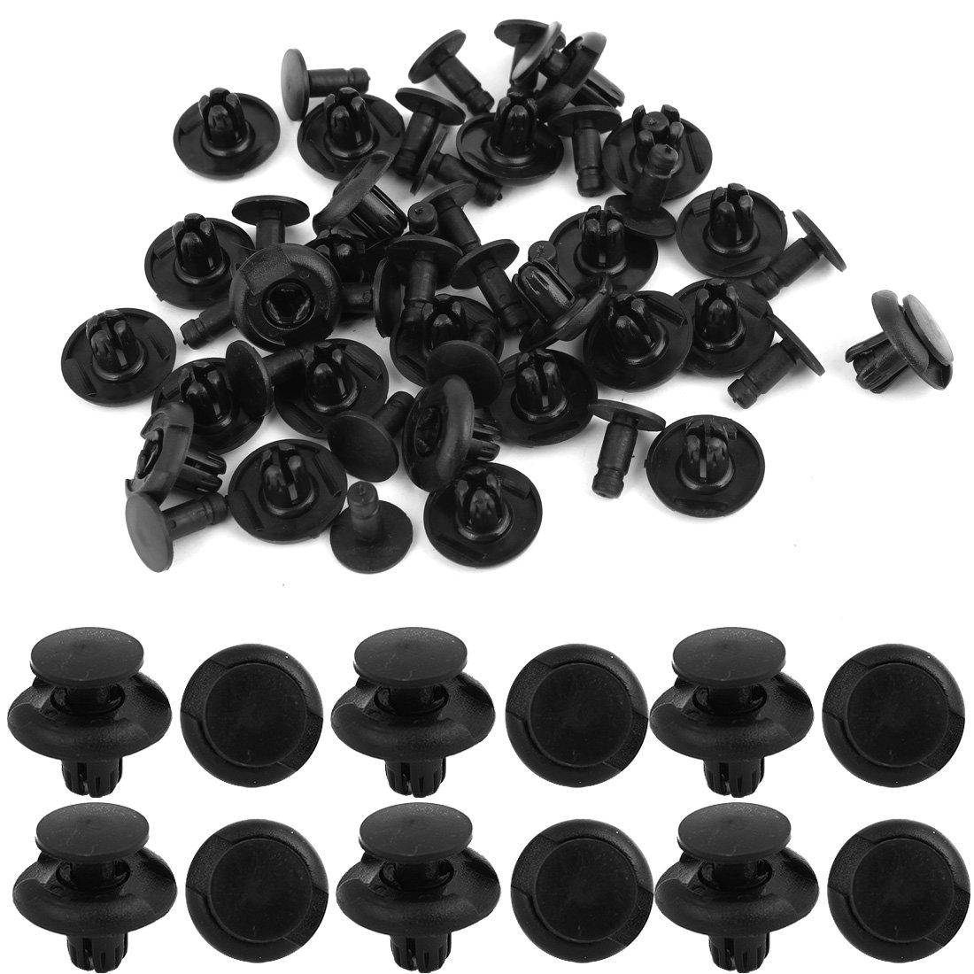 uxcell Plastic Rivet Fastener Fender Bumper Push Clip 8mm Hole 25pcs