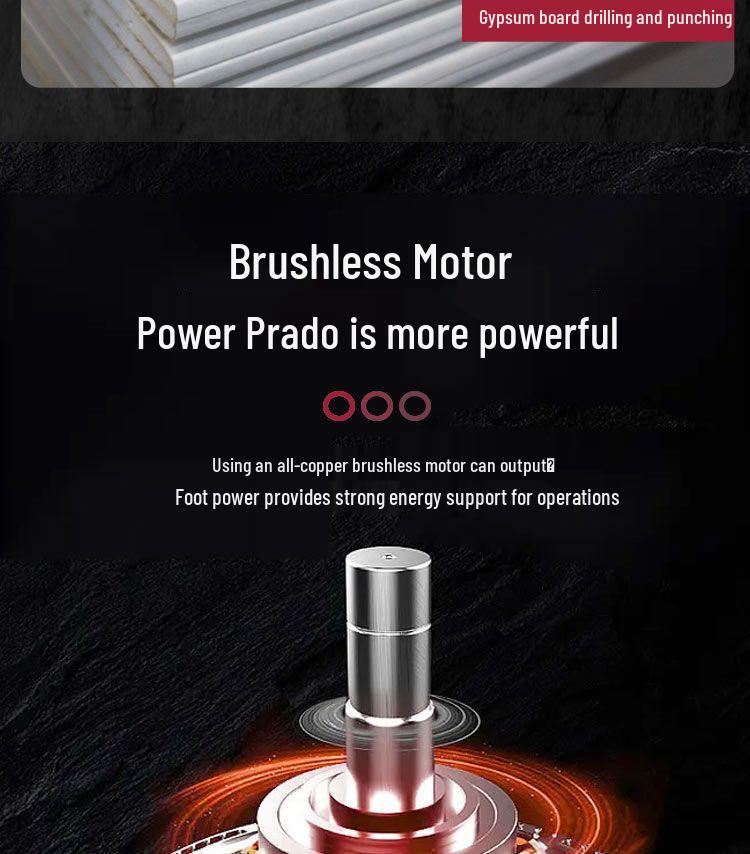 18V Brushless Cordless Electric Screwdriver with High Torque