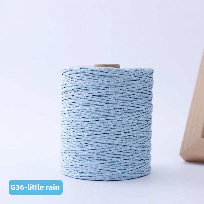 150g Baumwoll-Raffiagarn Natur zum Handstricken Häkeln Sommer Strohhüte Sandalen Haken Taschen Papiergrasfaden 1 Knäuel\=280M