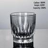 Vintage Vertical Stripes Glass Cup for Whiskey, Water, and Iced Lattes