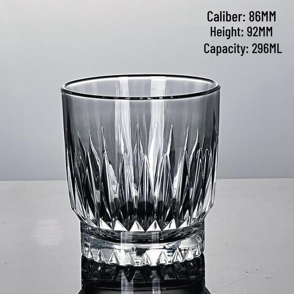 Vintage Vertical Stripes Glass Cup for Whiskey, Water, and Iced Lattes