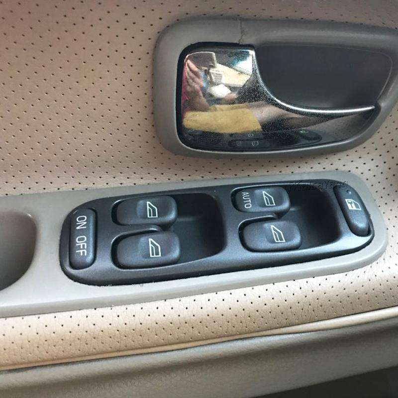

Car styling For Volvo S70 V70 Front Left Electric Power Window Control Master Switch Button Green Light 8638452