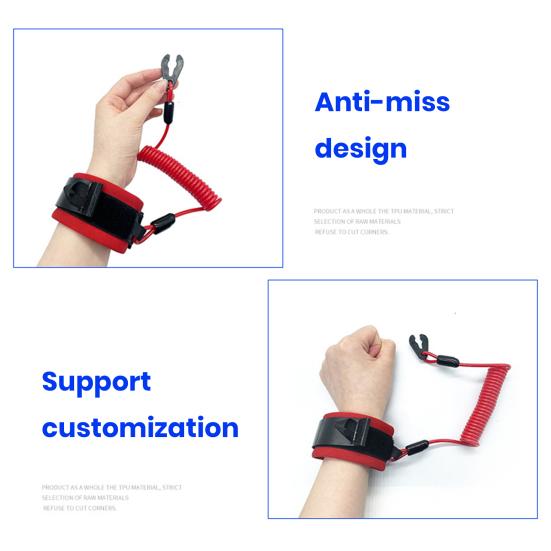 Vypínač člunu Jednoduchá instalace Univerzální přívěsný motor Příslušenství kajaku na zápěstí pro odříznutí motoru