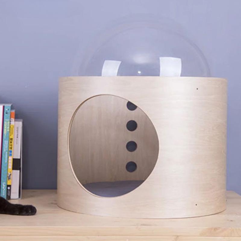 

Капсула для кошачьего туалета Nap Space Capsule для больших кошек Sleeping Transparent Semi-enclosed Cattery Pets Accessories Products Diameter 37cm белый