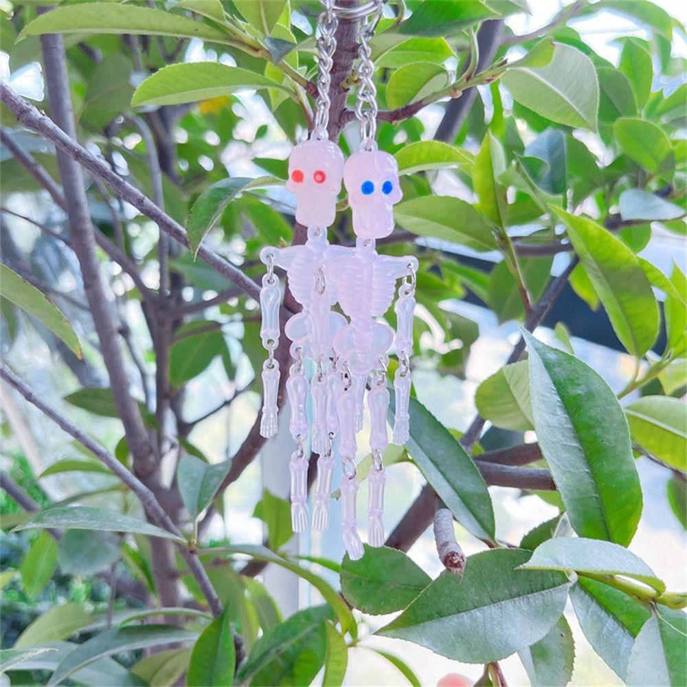Fashion Korean Multi-joint Jewelry Luminous Keyring Car Keychains Skull Keychain Skeleton Keyring