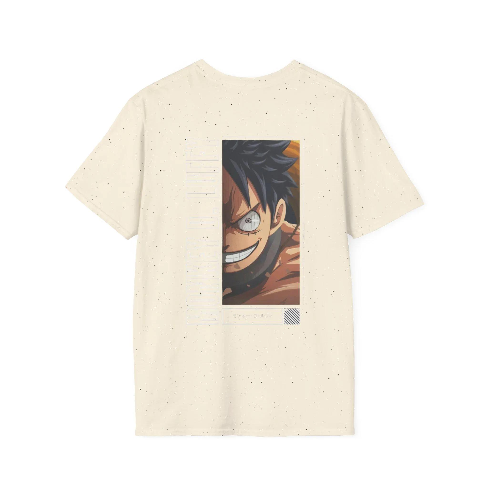 

Japanese anime One Piece 2026 summer New 100Cotton Mens TShirt Luffy pattern unisex Short Sleeve Loose Harajuku Y2K shirt M