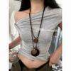 Collier Croisé Vintage Spice Girl Style Doux Cool Double Couche Chaîne Clavicule Empilée Accessoires de Collier Premium pour Femmes