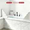Silicone Bathtub Splash Guard Edge Protector Suction Cups Corner Water Barrier No-Drill Waterproof Water Stop Panel