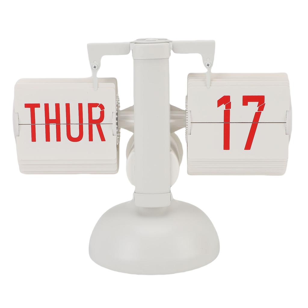 Flip Desk Clock 12 Hours Vintage Minimalist Digital Display Battery Operated Automatic Mechanical