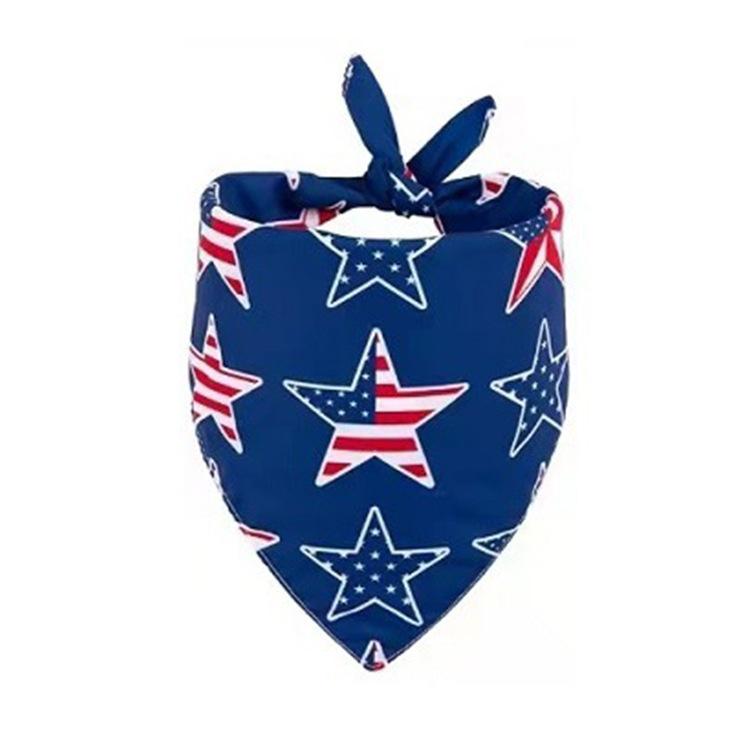 

Святковий шарф для собаки День незалежності Домашня собака Трикутна в’язка Національний прапор Домашній кіт Собака Шарф-рушник із слини M