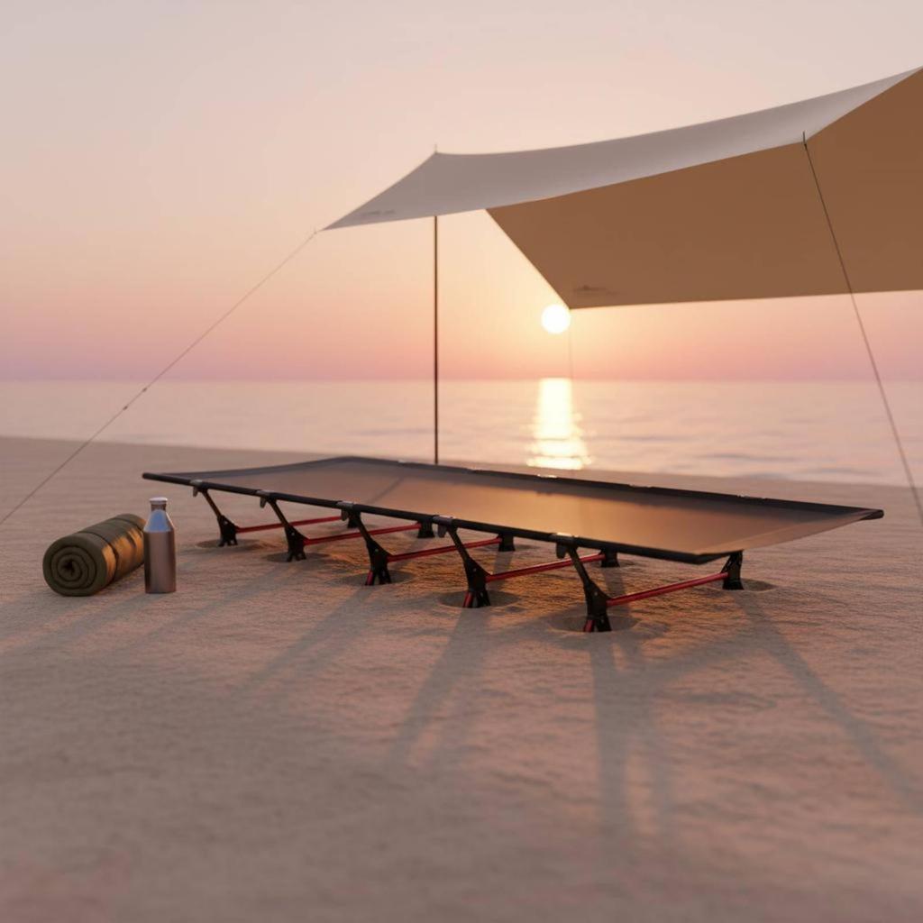 Portable Aluminum Alloy Folding Bed Compact Single Sleeping Cot for Outdoor
