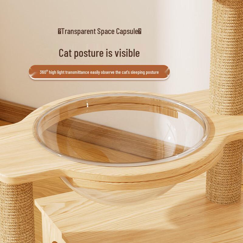 LEFEI Massivholz Kratzbaum & Kratzmöbel (Platzsparend)