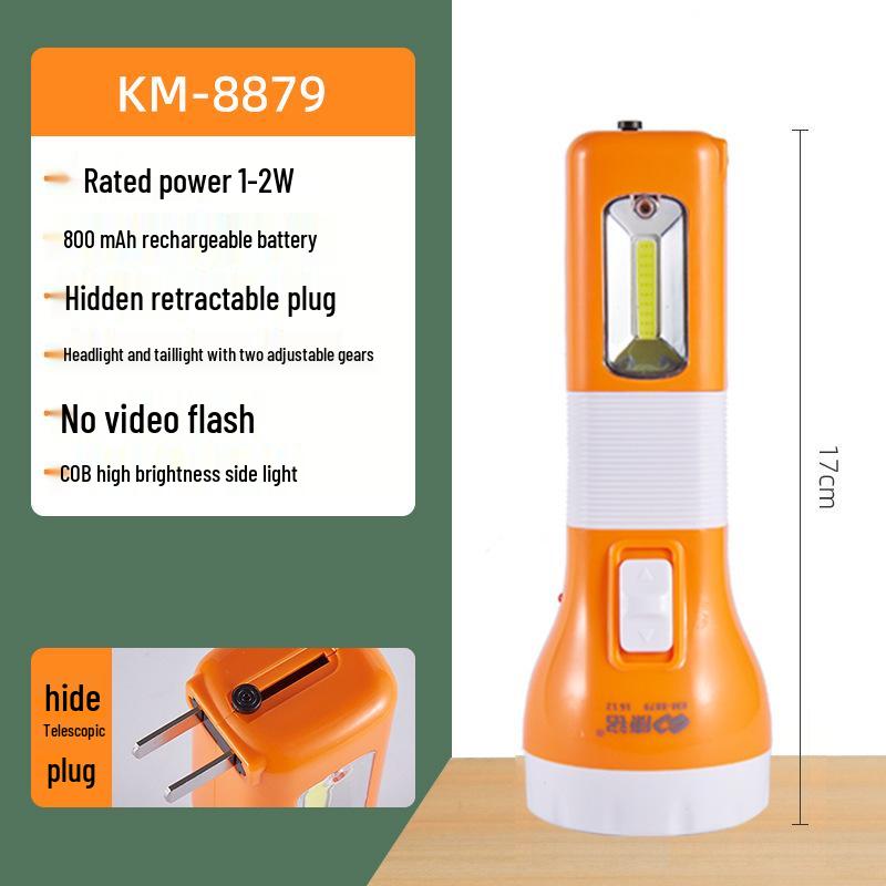 Kangming Portable LED Flashlight: Small, Plastic, Random Color, Emergency Outdoor Lighting