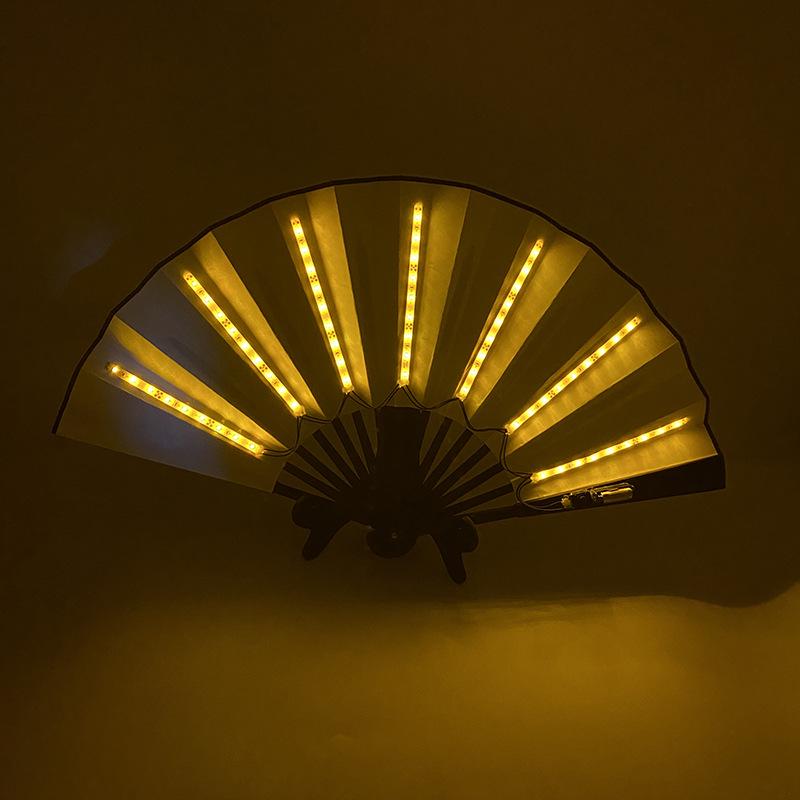 Irisierender LED Leucht-Disco-Party-Fächer - Leuchtende Faltbare Bühnenrequisite