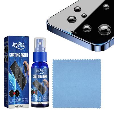 Spray Nettoyant Écran Anti-Empreintes Digitales Nano Revêtement Polish Protège Film Téléphone Anti-Empreintes Digitales Réparation Agent Oléophobe