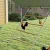 Chicken Coop Free Range Run For Chickens With UV Resistant Tarp Steel Mesh Feeder For 24 30 Chickens