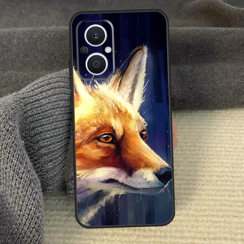 Watercolor Painting The Fox Phone Case For OPPO Reno 12F 12 13 F 11 8T 7 8 10 Pro OPPO Find X5 Lite X3 X6 X8 Pro Cover