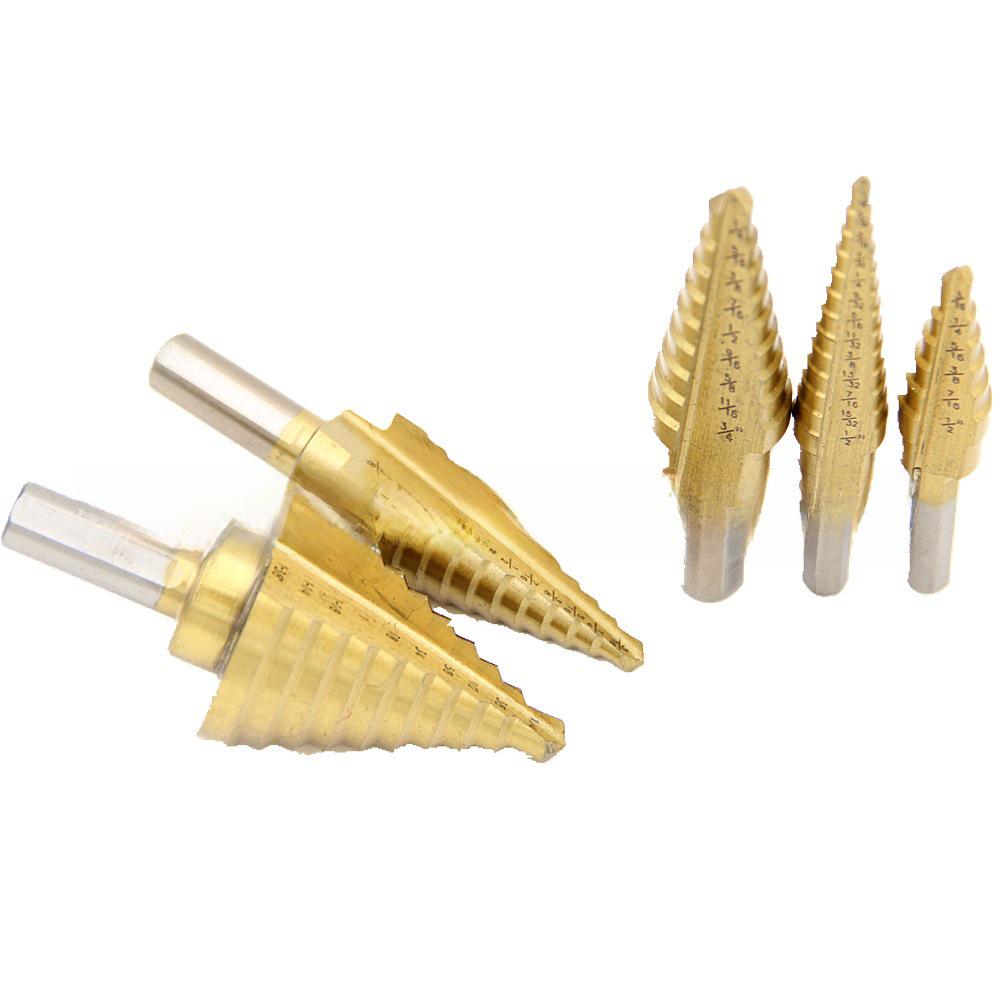 Set popular de 5 burghie treptate din oțel britanic: Turn Triunghiular, 1/4-1-3/8 Inch, Carotă Specială.