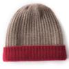 Autumn and Winter New% Cashmere Thickened Soft Waxy Warm Color Matching Knitted Men's and Women's Cashmere Hats Are In Stock