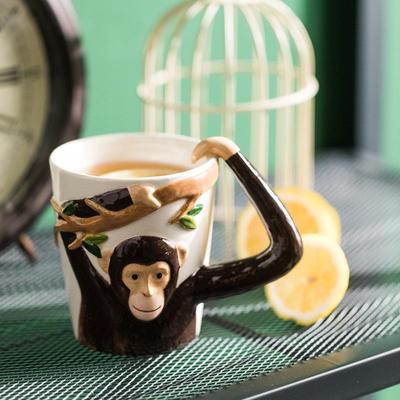 Children's Animal Cartoon Ceramic Mug - Cute Pet Design for Coffee, Milk, or Water
