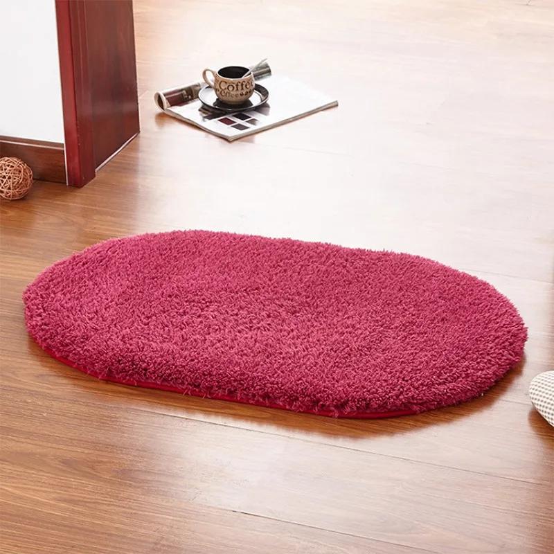 Antislip Badkamermatten Geheugenschuim Badkleed Ellipsvormige Matten Zachte Waterabsorberende Badmatten Toiletvloer Deuropening Kleed Dikke Tapijten
